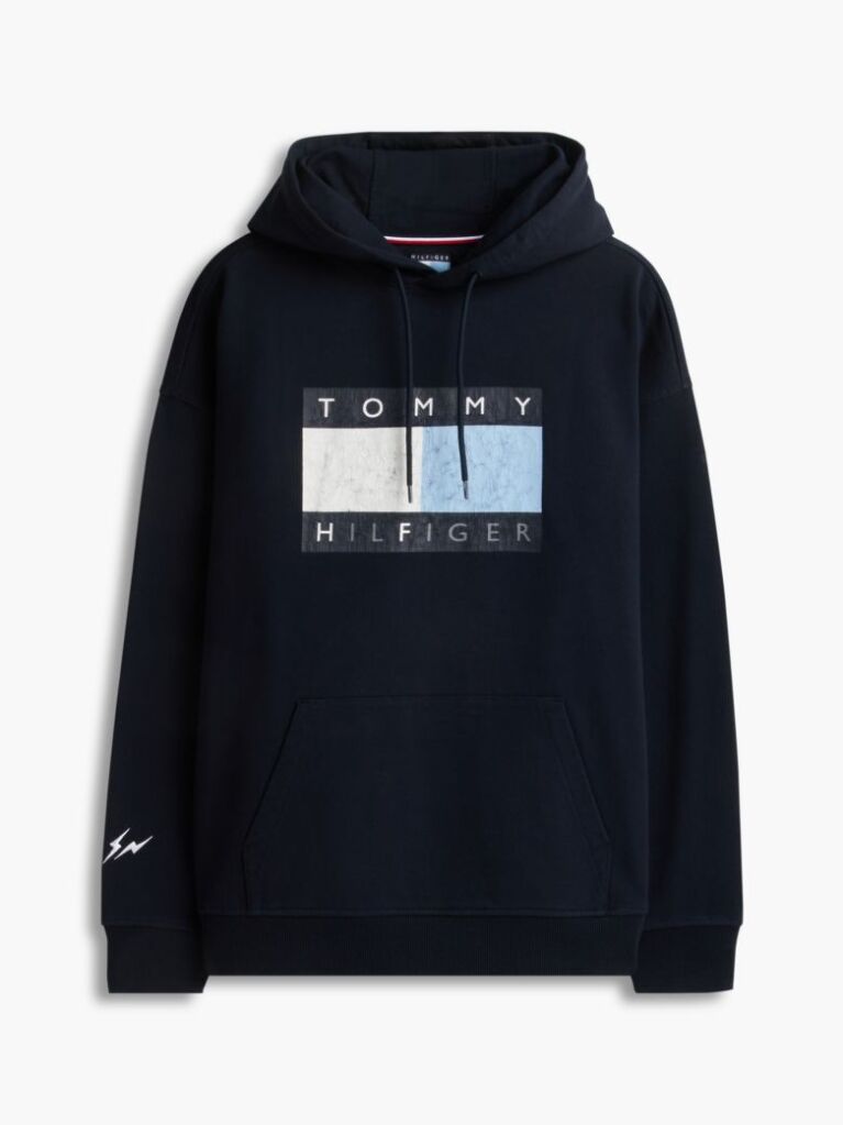 Blue Tommy Hilfiger x FRGMT Hanorac Cu Croiala Lejera   Barbati