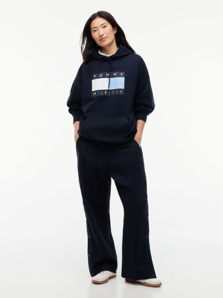Blue Tommy Hilfiger x FRGMT Hanorac Cu Croiala Lejera   Barbati