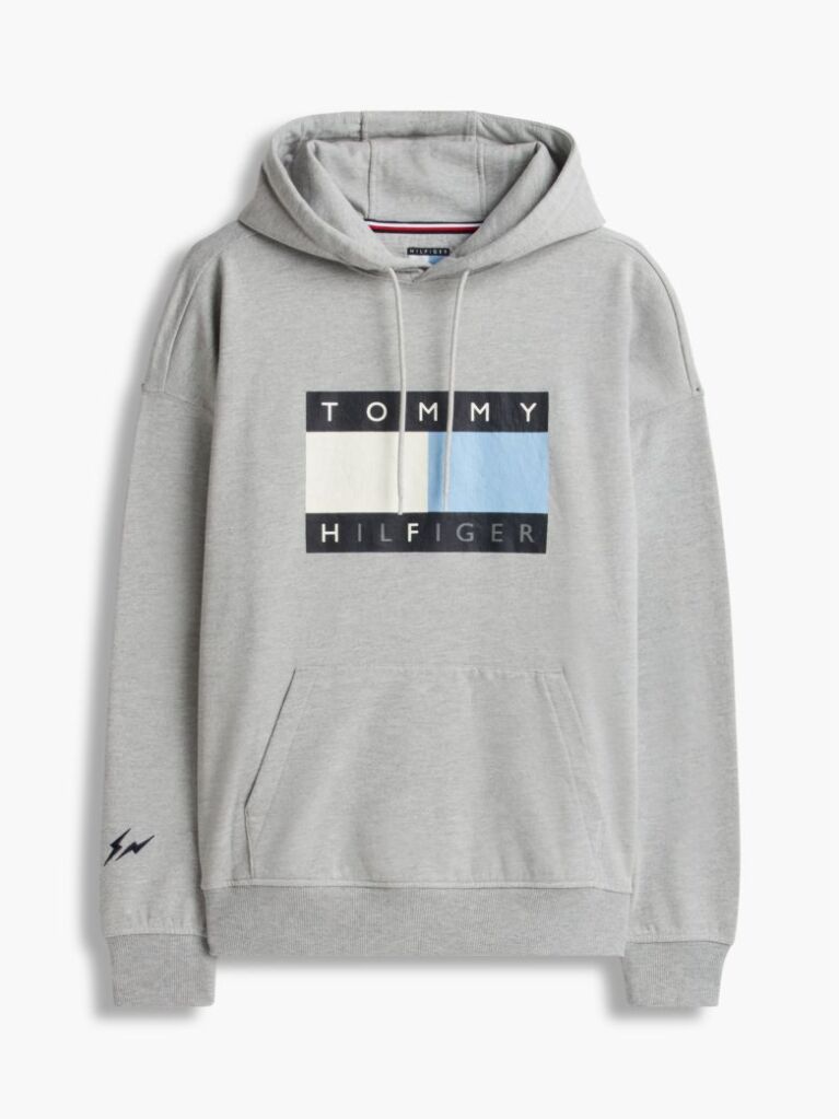 Gri Tommy Hilfiger x FRGMT Hanorac Cu Croiala Lejera   Barbati