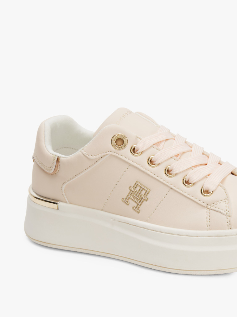 Pink TH Monogram Lace-Up Sneakers  Girls