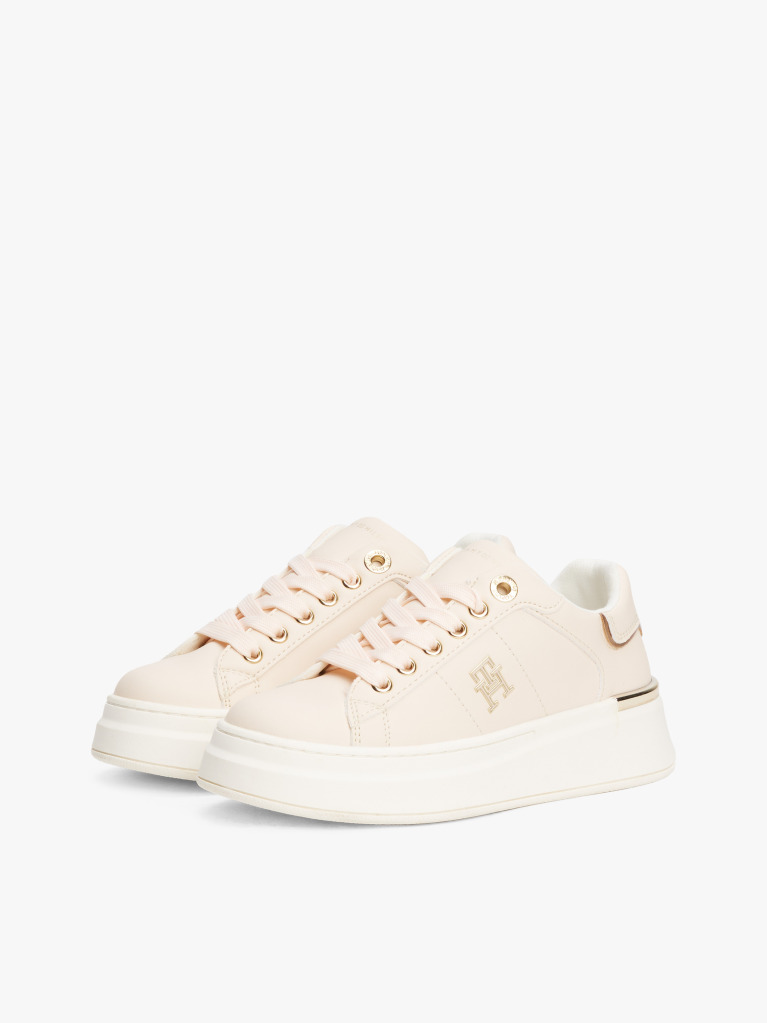 Pink TH Monogram Lace-Up Sneakers  Girls