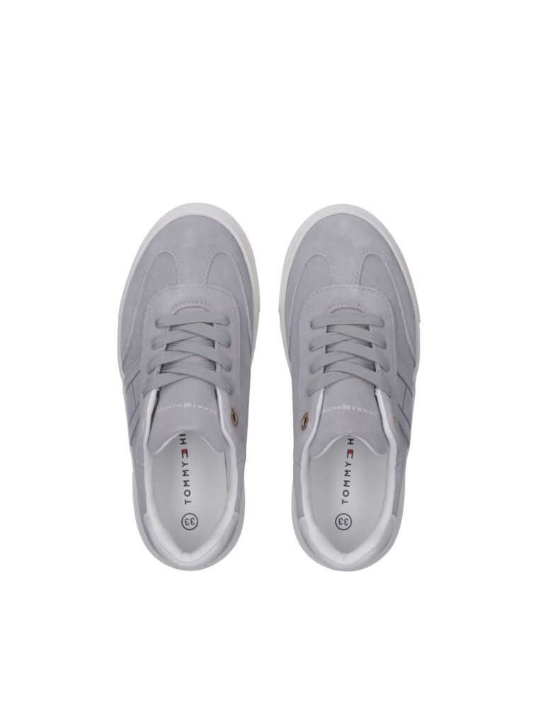 Gri Sneakers Suede Cu Steag Tonal  Fete