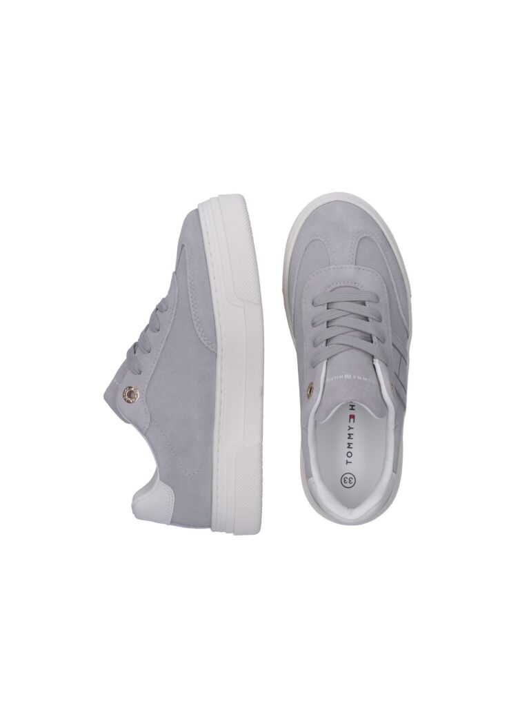 Gri Sneakers Suede Cu Steag Tonal  Fete