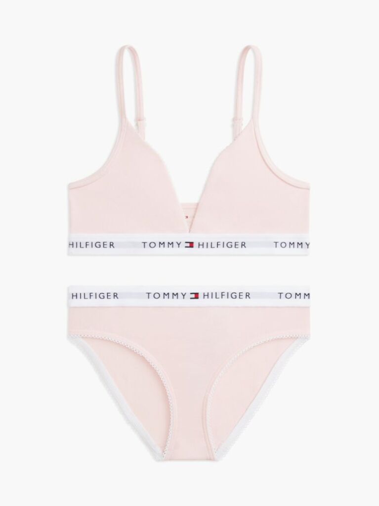 Roz Set De Cadou Cu Bralet Triunghi Si Chiloti  Fete