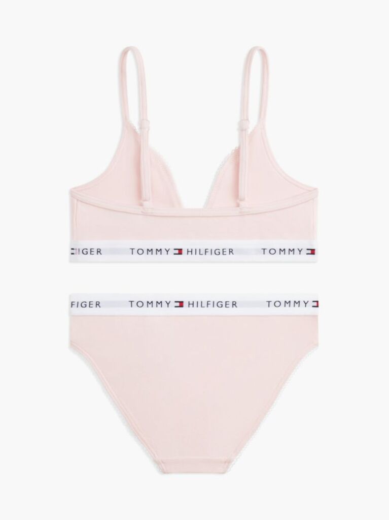 Roz Set De Cadou Cu Bralet Triunghi Si Chiloti  Fete