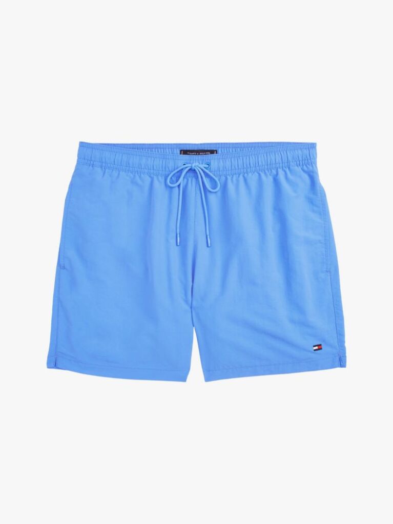 Blue Essential Mid Length Swim Shorts  Men