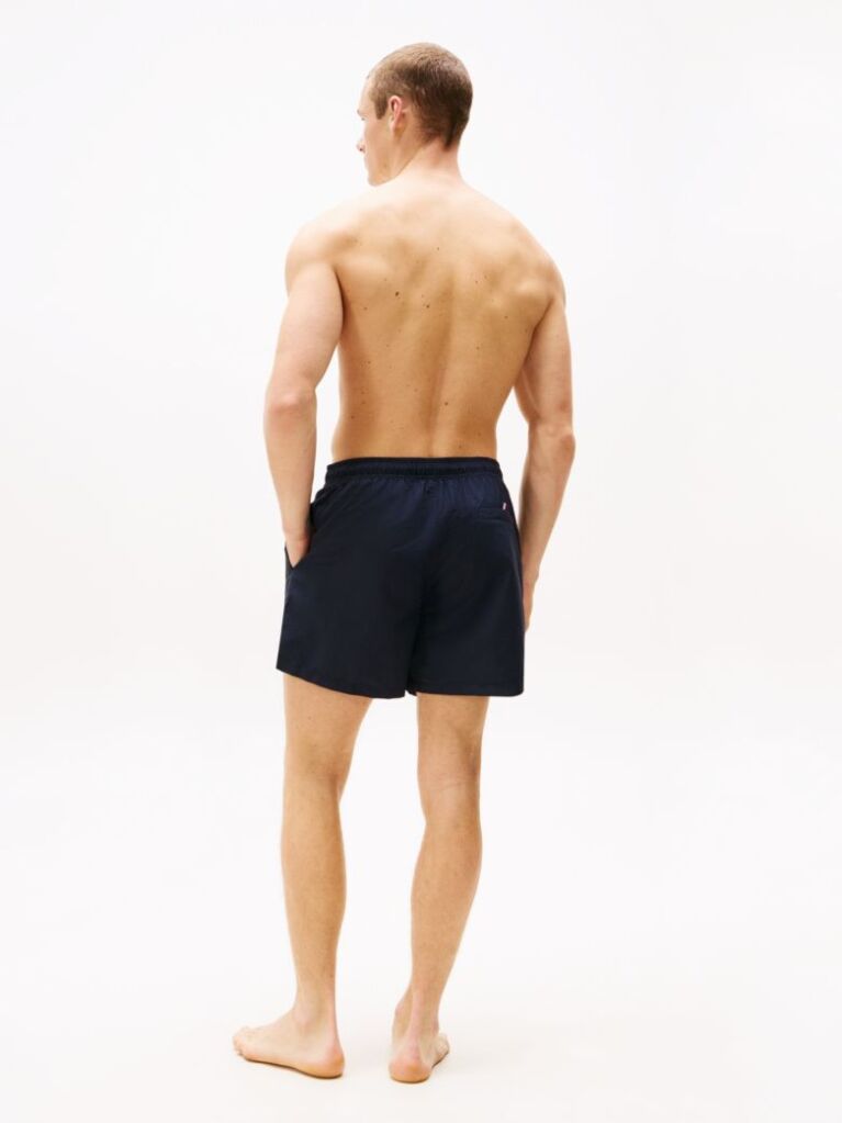 Blue Pantalon Scurt De Baie Signature Logo Lungime Medie  Barbati