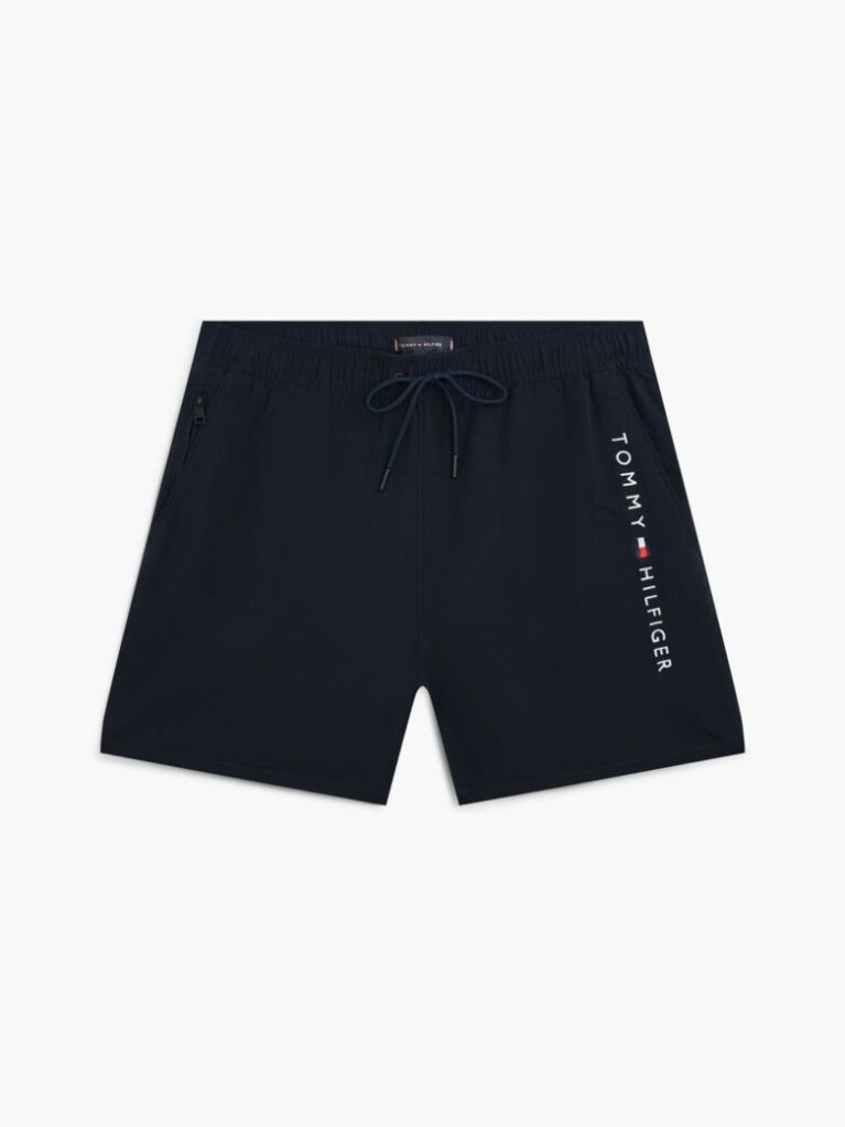Blue Pantaloni Scurti De Plaja Cu Lungime Medie Cu Logo Original  Barbati