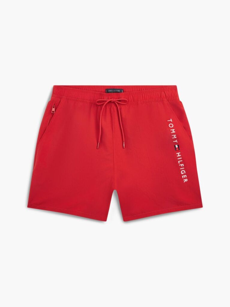 Rosu Pantaloni Scurti De Plaja Cu Lungime Medie Cu Logo Original  Barbati