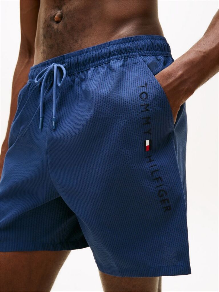Blue Pantaloni Scurti De Plaja Cu Dungi Ithaca Si Lungime Medie  Barbati