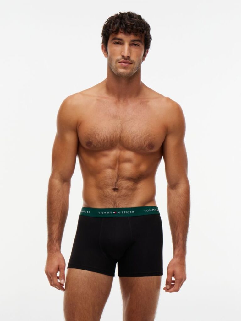 Multi 3-Pack Signature Repeat Logo Waistband Trunks  Men