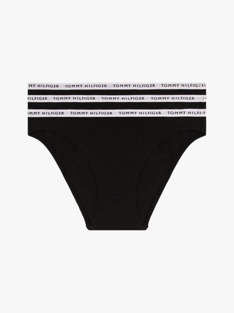 Negru 3-Pack Chiloti Cu Logo Pe Talie  Femei