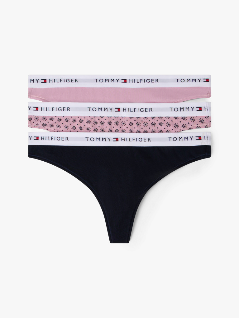 Multi 3-Pack Chiloti Tanga Cu Logo Pe Talie  Femei