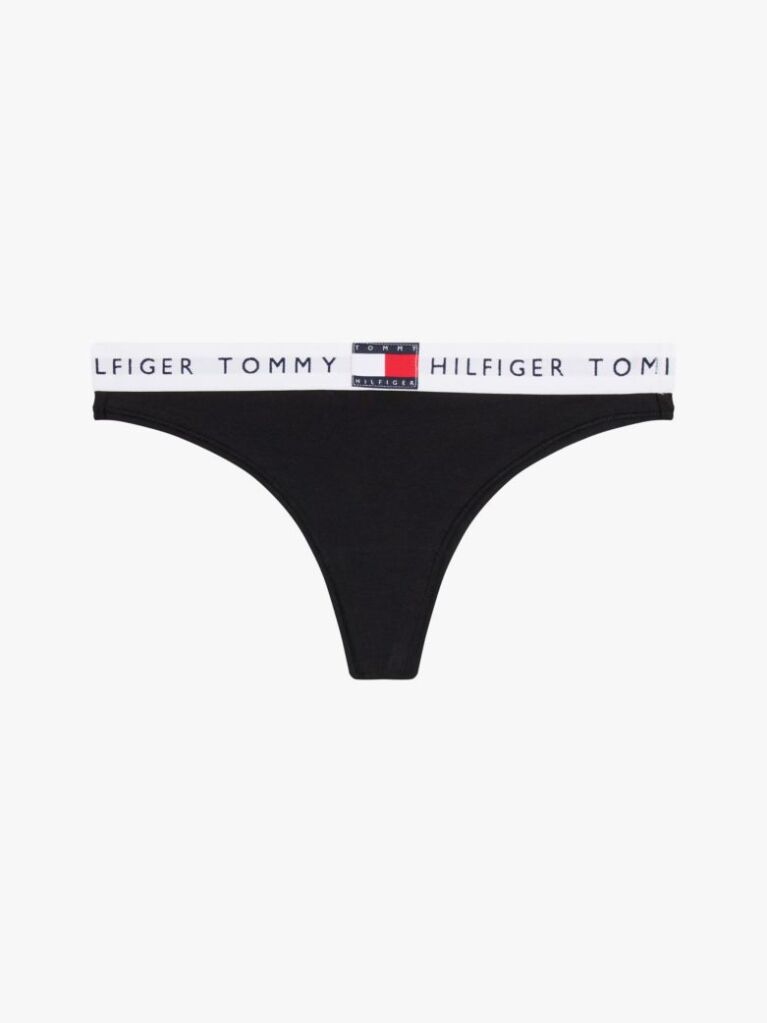 Negru Chilot Tanga Heritage Cu Talie Logo  Femei