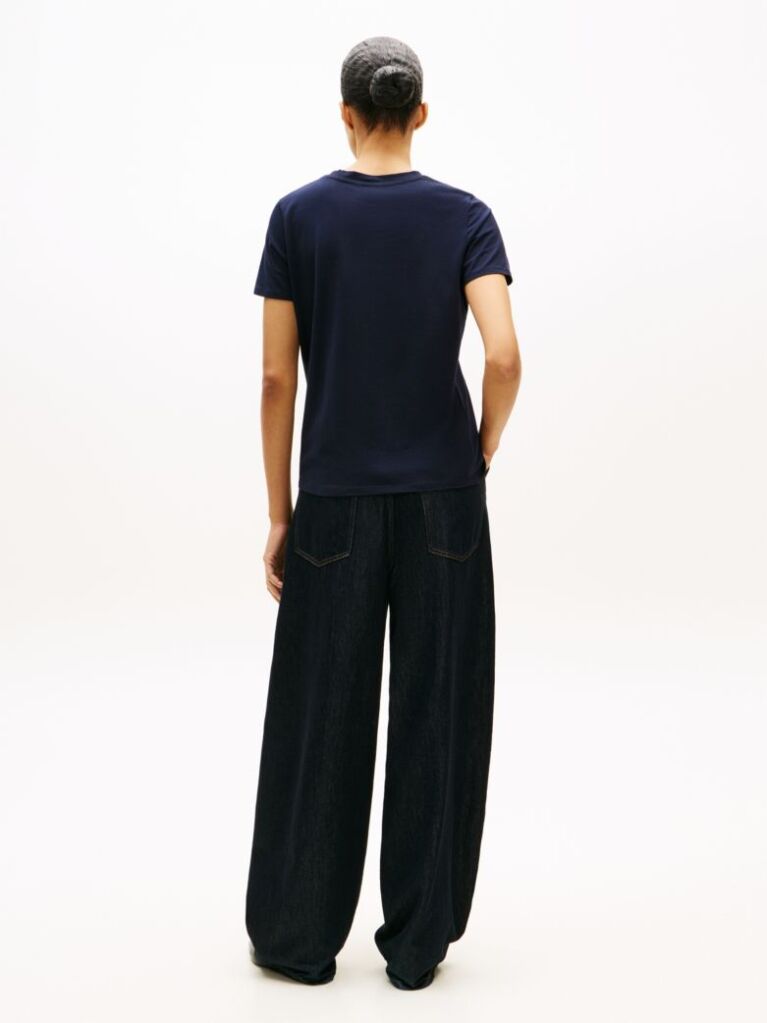 Blue Tricou Signature Cu Logo 1985 Collection   Femei