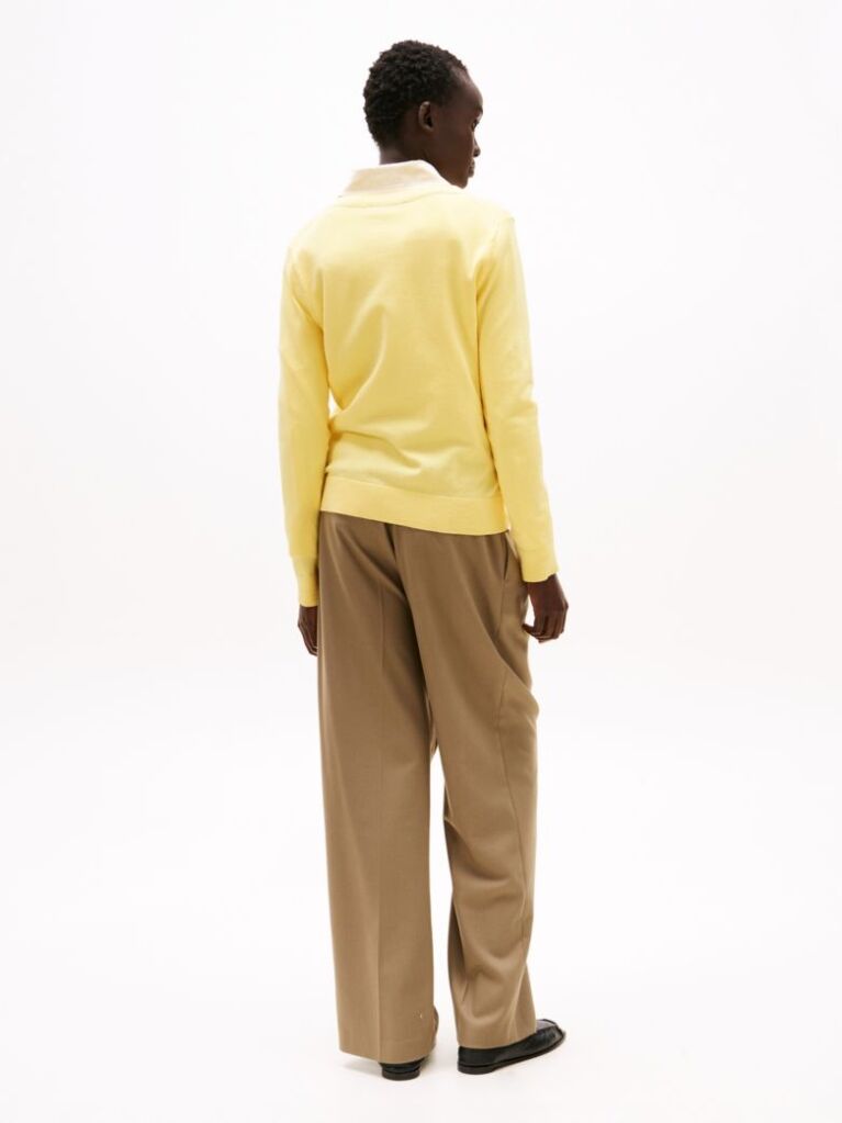 Yellow Jersey V-Neck Jumper  Women