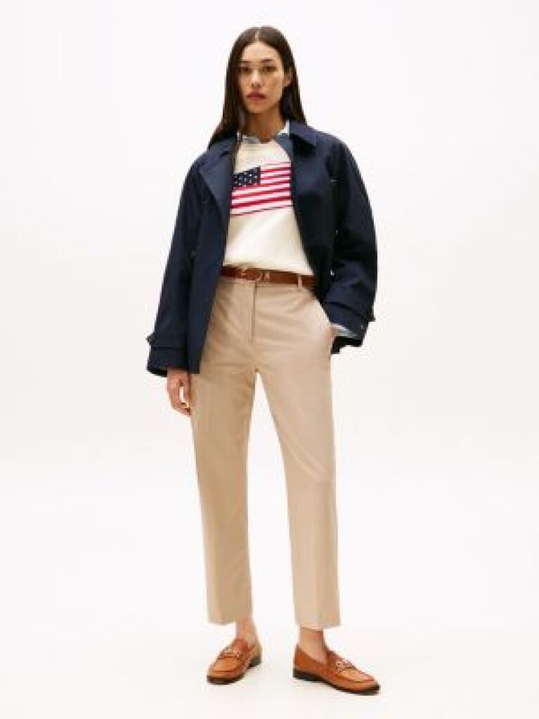 Bej Chino Slim Fit Drepti  Femei