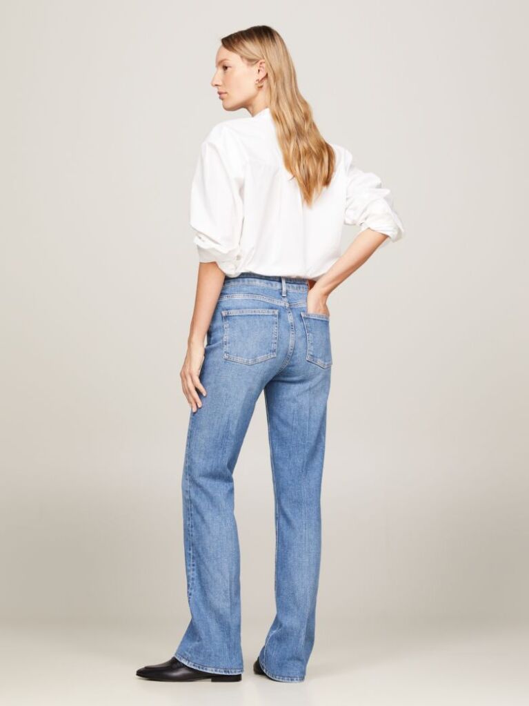 Denim Blugi Cu Talie Medie  Femei