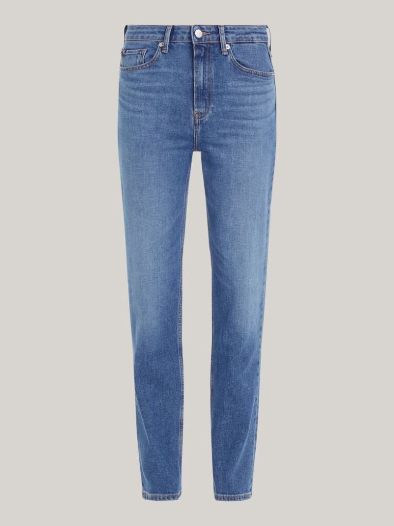 Denim Jeans Drepti Clasici Melany Cu Talie Medie  Femei