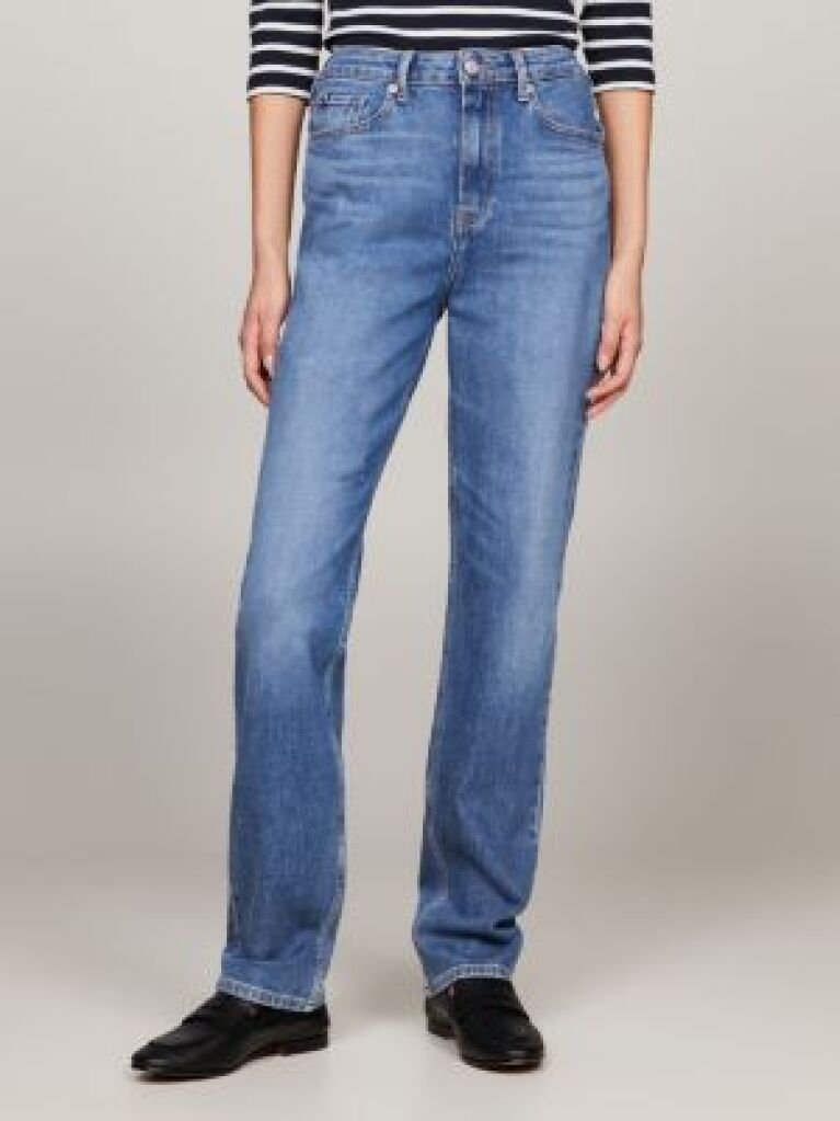Denim Jeans Drepti Clasici Melany Cu Talie Medie  Femei
