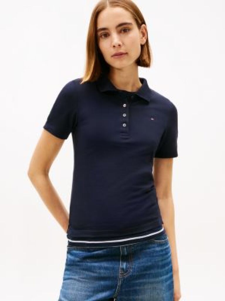 Blue Tricou Polo 1985 Slim  Femei
