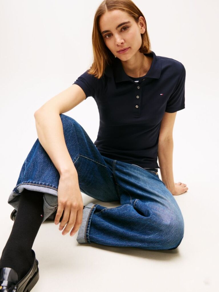 Blue Tricou Polo 1985 Slim  Femei