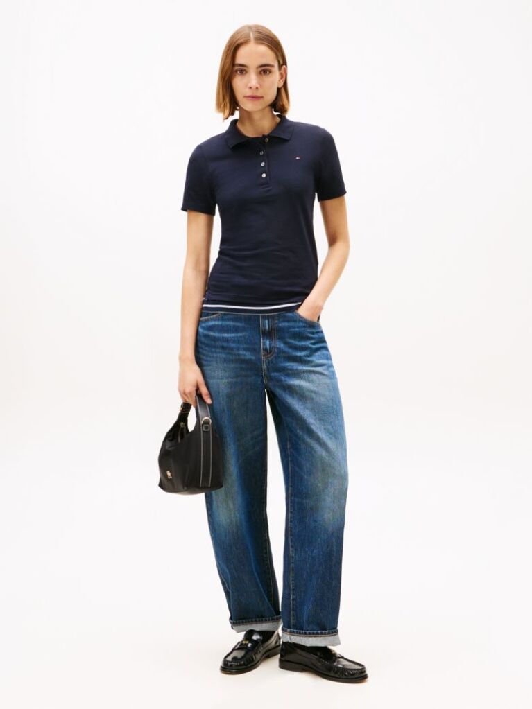 Blue Tricou Polo 1985 Slim  Femei
