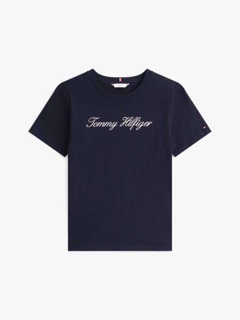 Blue Tricou Regular Cu Guler Crew  Femei