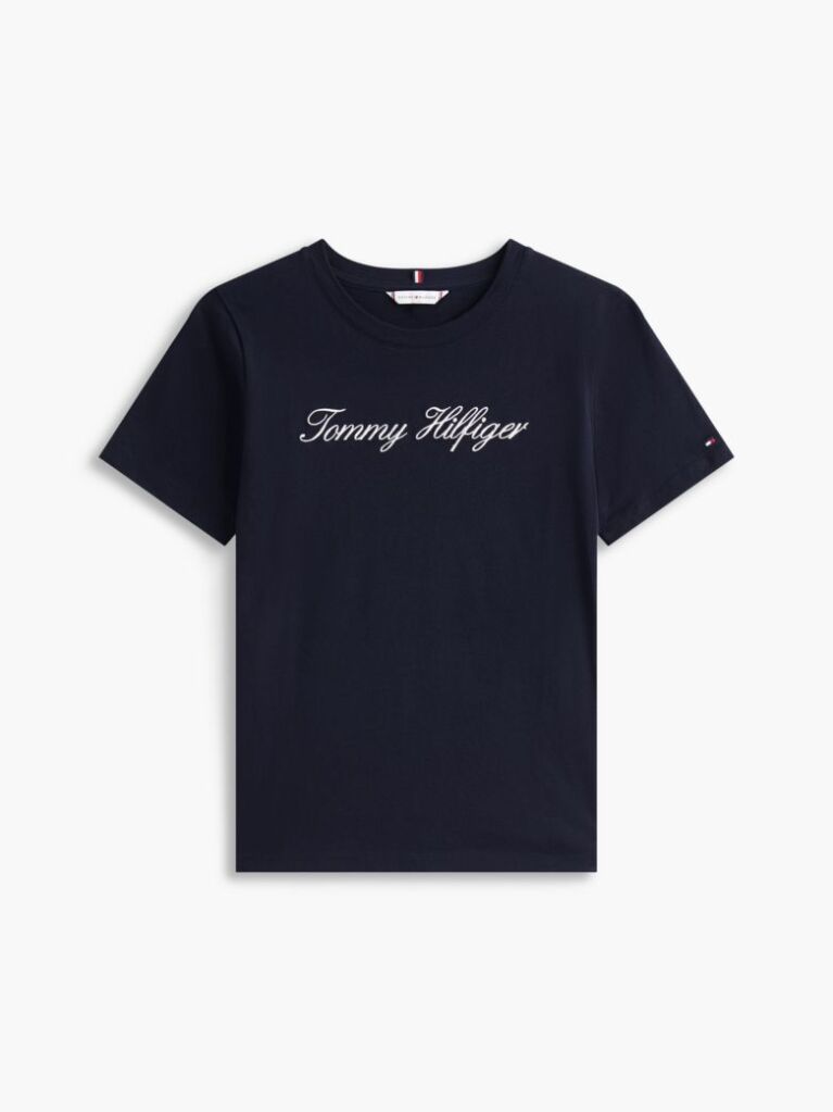 Blue Tricou Regular Cu Guler Crew  Femei