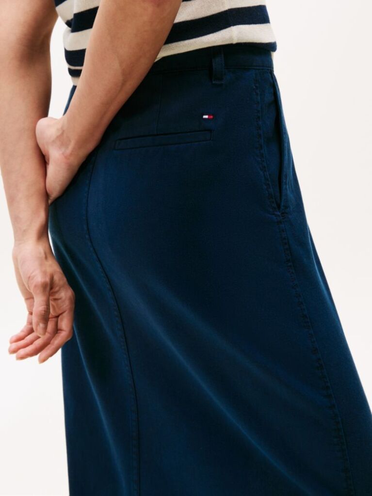 Blue Fusta Midi Tip Chino  Femei
