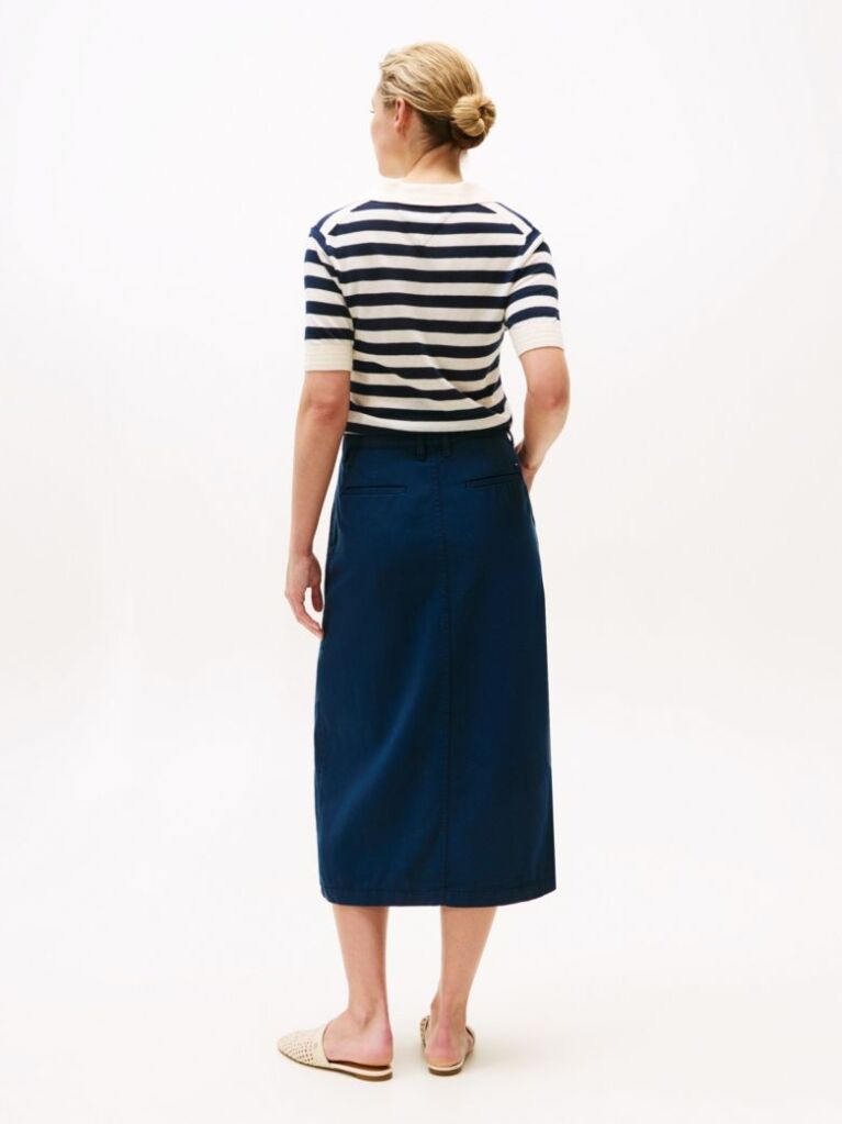 Blue Fusta Midi Tip Chino  Femei