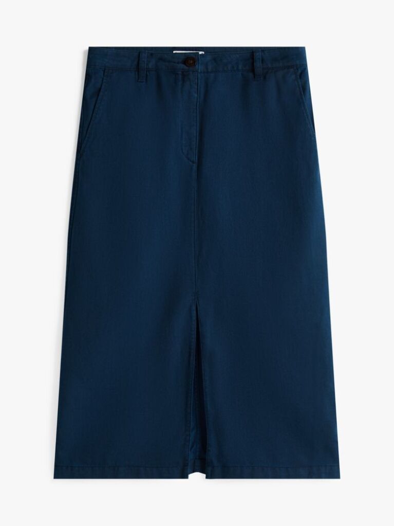Blue Fusta Midi Tip Chino  Femei