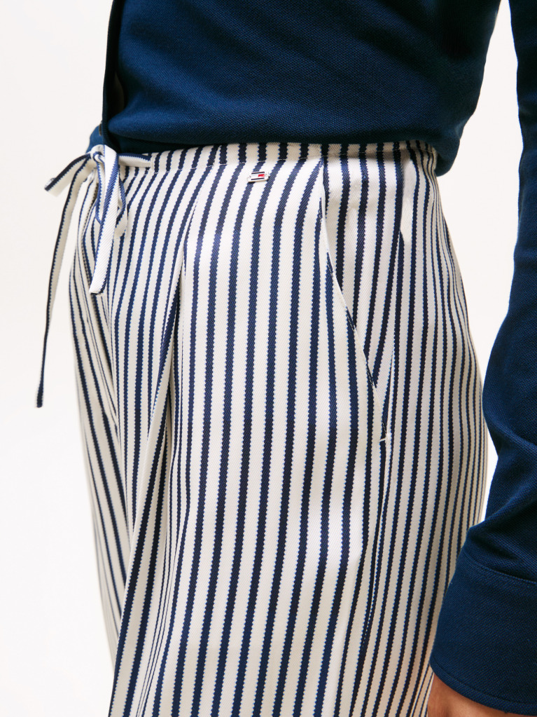 Multi Pantaloni Cu Picior Larg Din Twill  Femei
