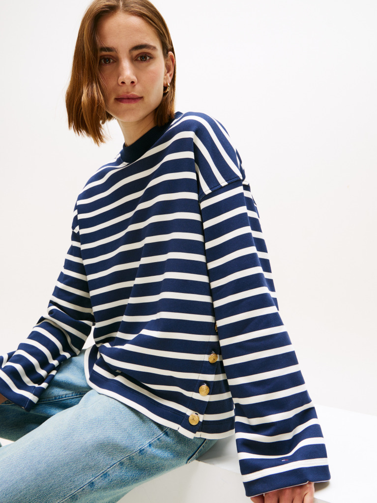 Multi Bluza Cu Nasturi Si Dungi  Femei