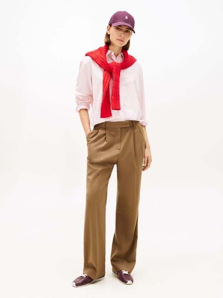 Roz Camasa Oversized Cu Logo Brodat  Femei