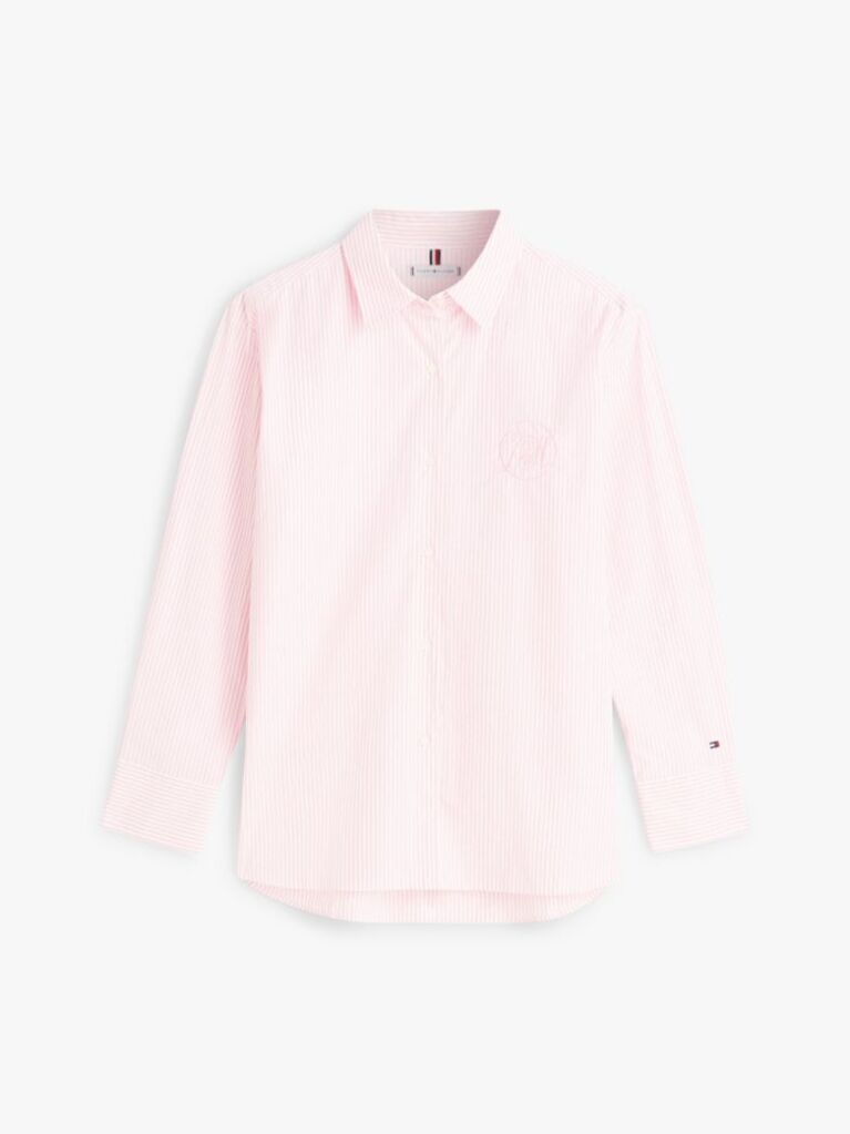 Roz Camasa Oversized Cu Logo Brodat  Femei