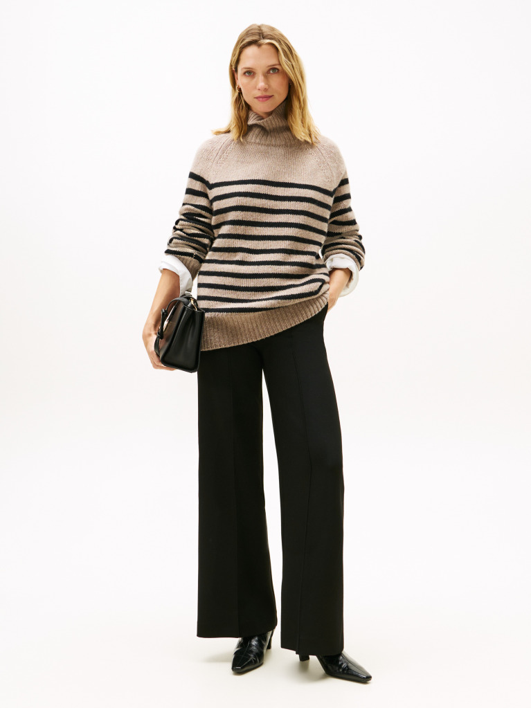 Negru Pantaloni Relaxati Wide Leg  Femei