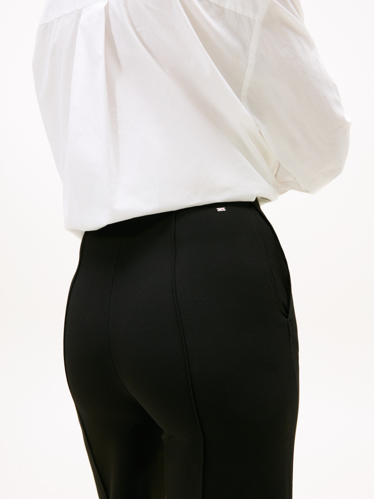 Negru Pantaloni Relaxati Wide Leg  Femei