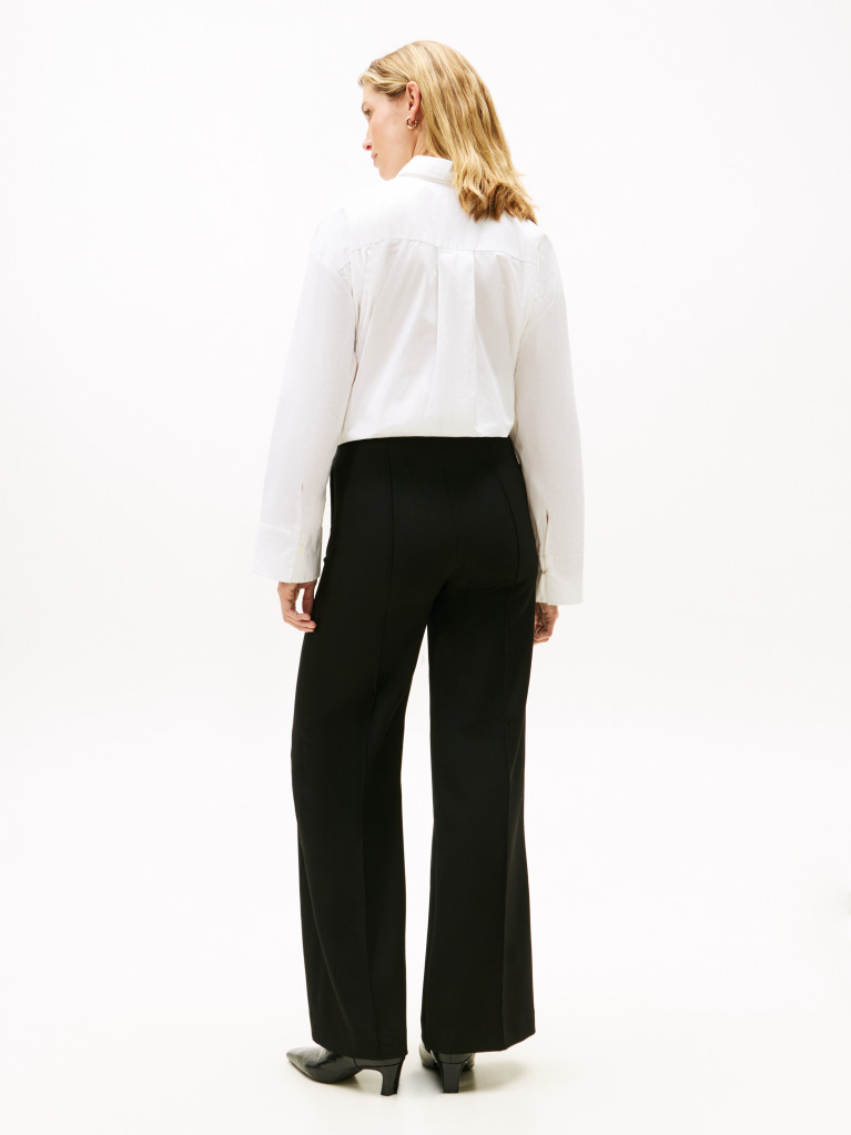 Negru Pantaloni Relaxati Wide Leg  Femei