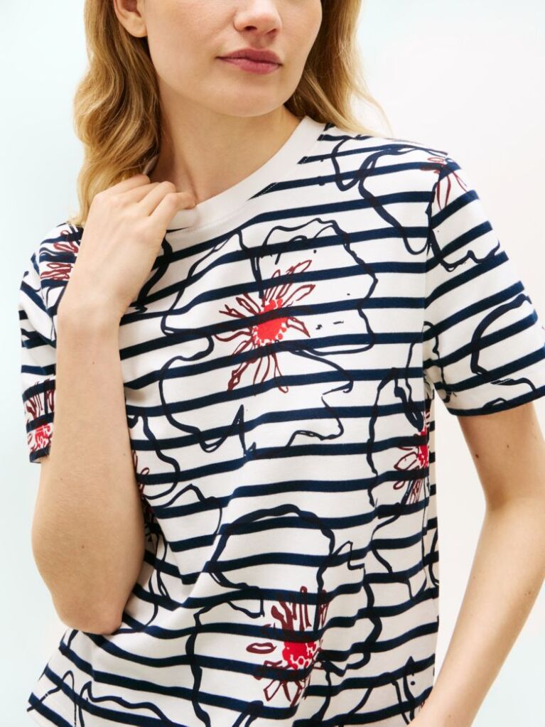 Multi Tricou Din Tricot Interlock Cu Imprimeu Floral  Femei