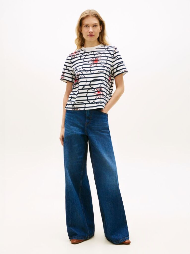 Multi Tricou Din Tricot Interlock Cu Imprimeu Floral  Femei