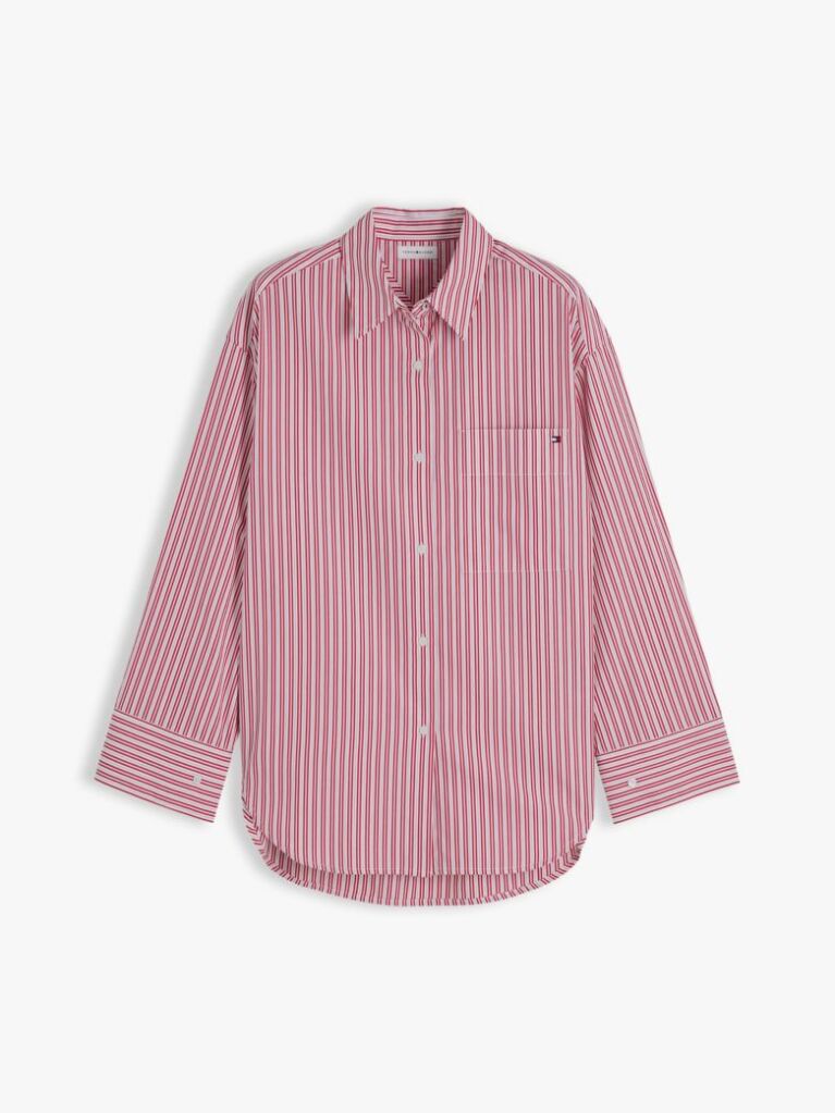 Multi Camasa Din Poplin Cu Broderie In Forma De Steag Si Croiala Larga  Femei